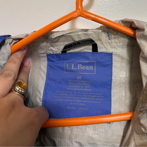 L.L. Bean Long Hooded Raincoat - Picture 3 of 5